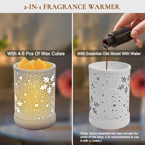 2-in-1 Electric Wax Melter with Timer and 2 Bulbs