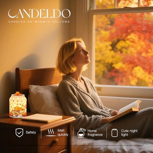 Candeldo Fall Wax Melt Warmer with 2 Light Bulbs