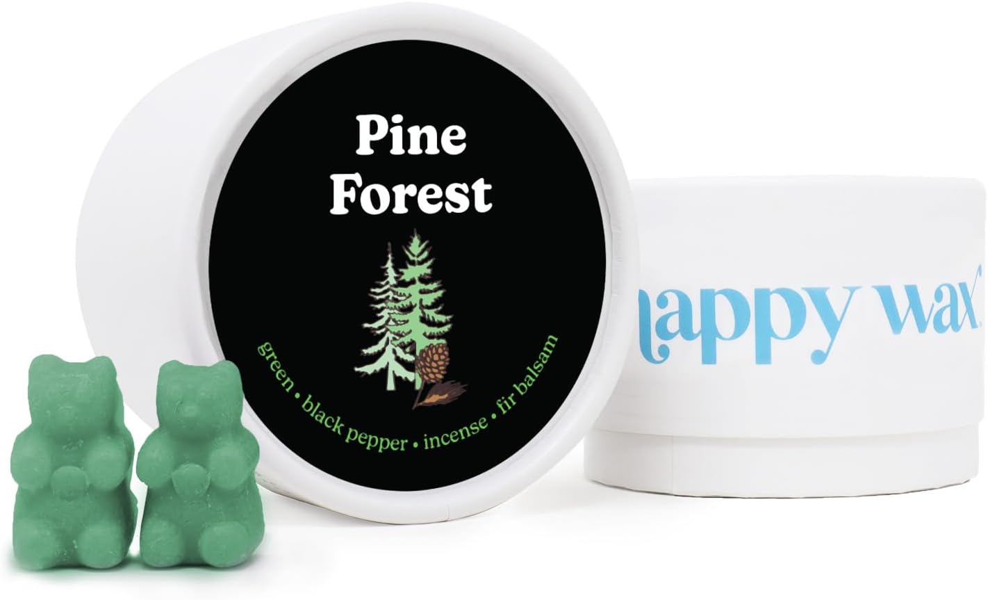 Happy Wax Pine Forest Scented Bear Wax Melts 4 oz Tin