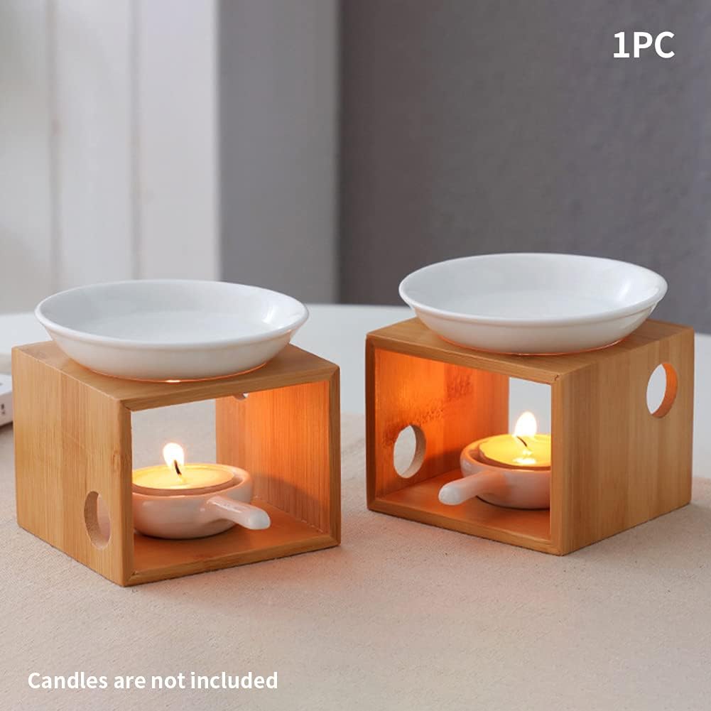 Wooden Essential Oil Burner with Tealight Holder