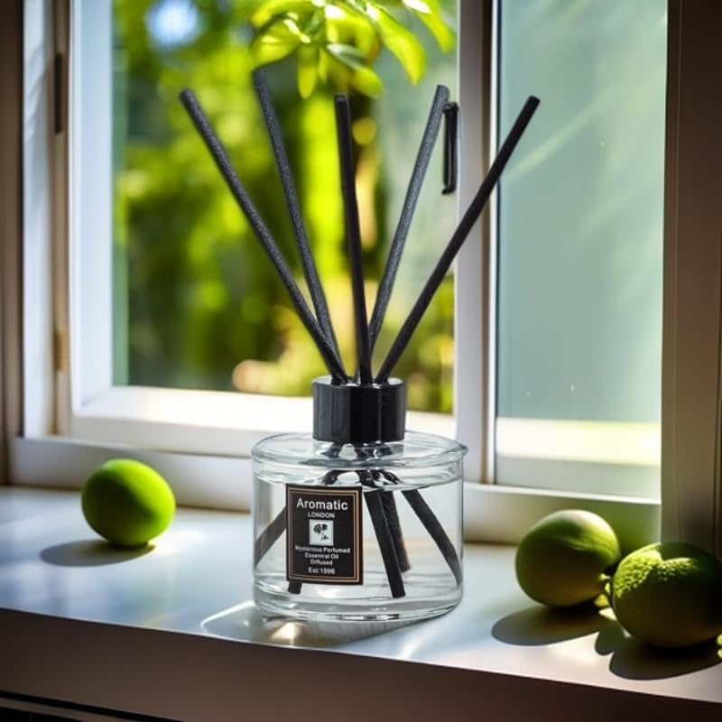 50pcs Eco-Friendly Unscented Reed Diffuser Sticks - Black