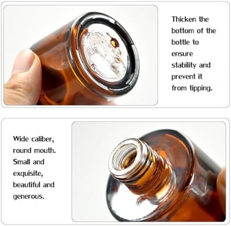2PCS 50ml Glass Diffuser Bottles with Silver Caps
