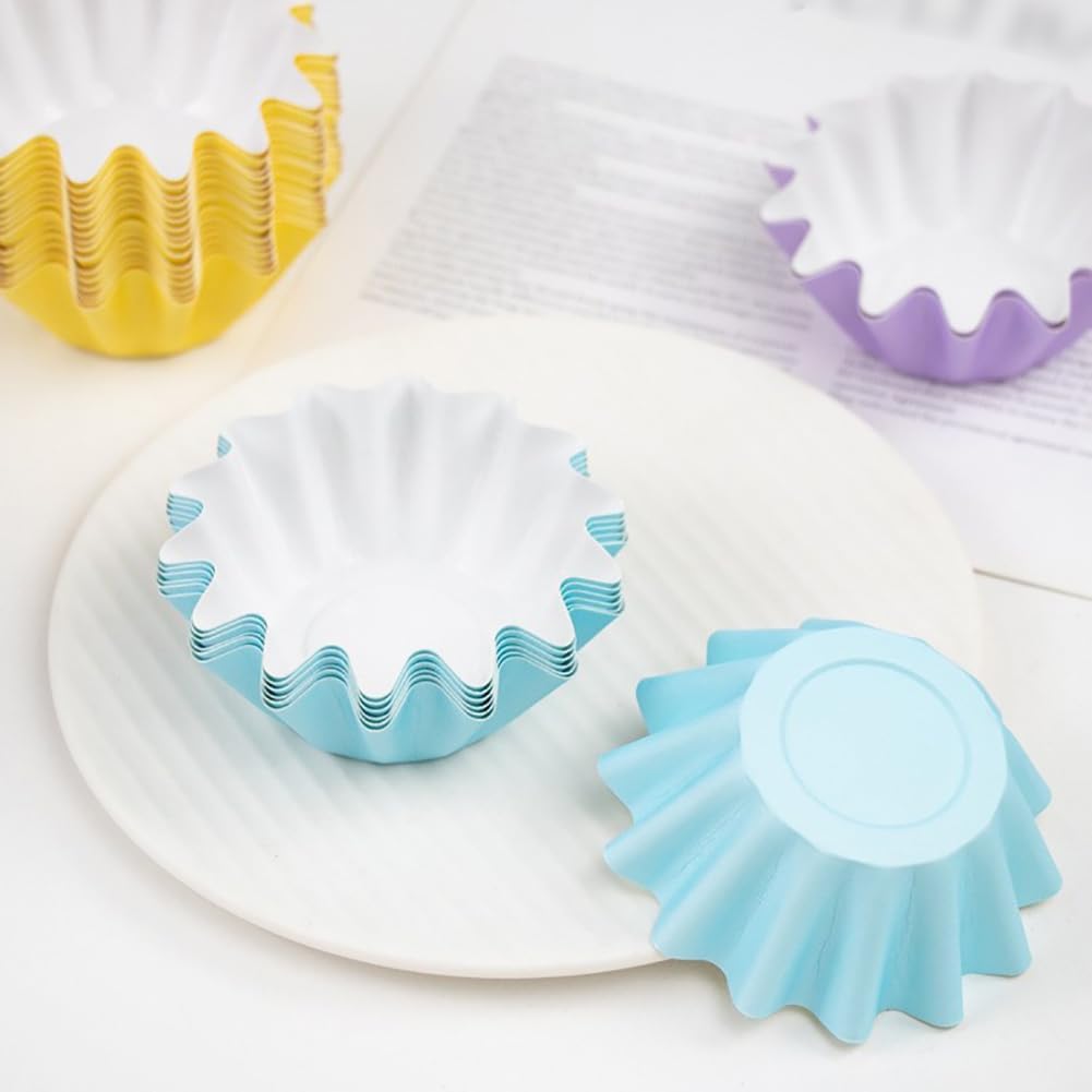 GSHLLO 100 Pcs Colored Wax Melt Cups
