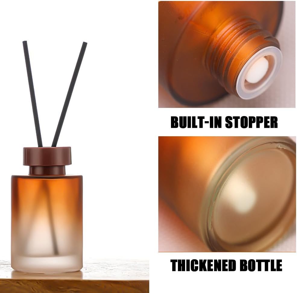 VASANA 120ML Empty Glass Diffuser Jar for Aromatherapy