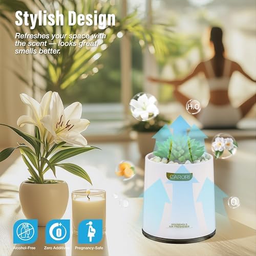 CARORI Succulent Cactus Air Freshener Natural Essential Oil Fragrance 100 Day Long-Lasting