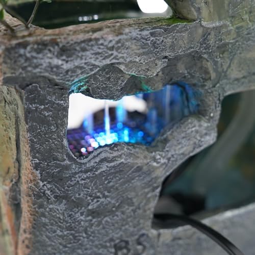 Tabletop Rockery Fountain with LED Light