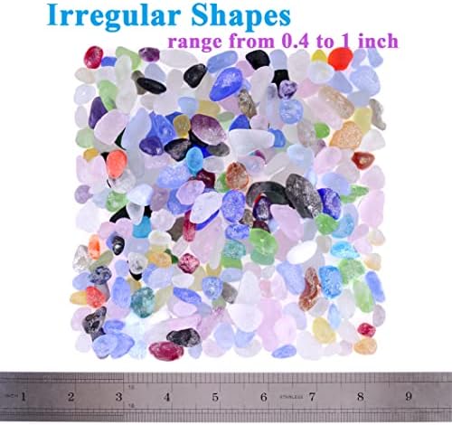 KINGOU Sea Glass Rocks 155 Ounce Frosted Candy Stones Vase Filler