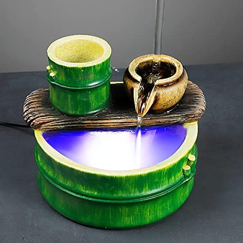 Relaxation Tabletop Fountain with LED Lights and Humidifier