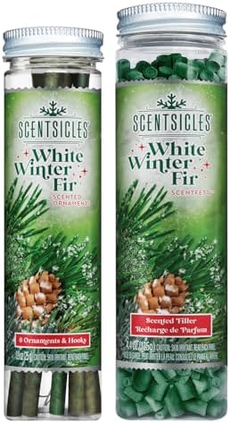 Scentsicles White Winter Fir Scented Ornaments with Scentfetti