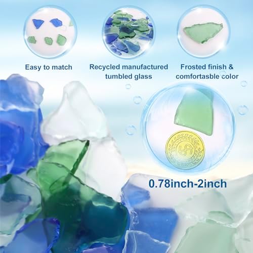 Sea Glass Vase Filler Crushed Decor 16 Oz