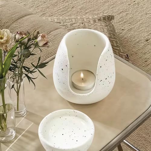 Ceramic Oil Burner - Tealight Essential Oil Warmer Minimalist Design