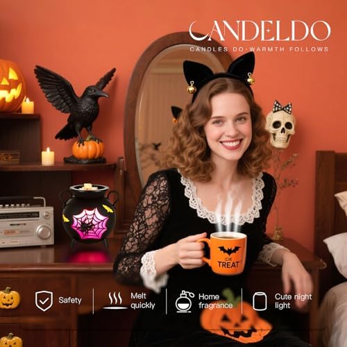 Candeldo Halloween Wax Melt Warmer with 2 Light Bulbs