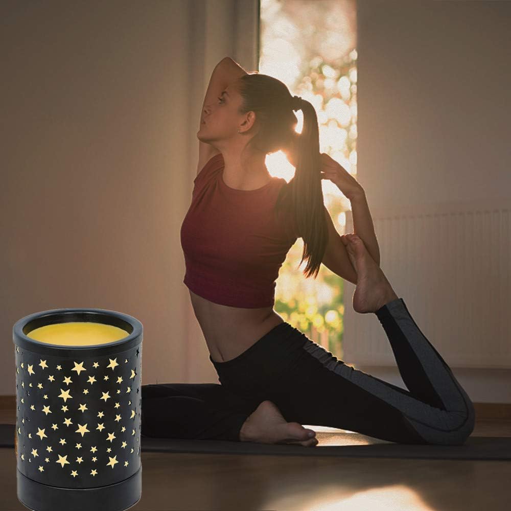 Metal Wax Melt Warmer with Night Light for Home Office Bedroom