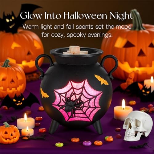 Candeldo Halloween Wax Melt Warmer with 2 Light Bulbs