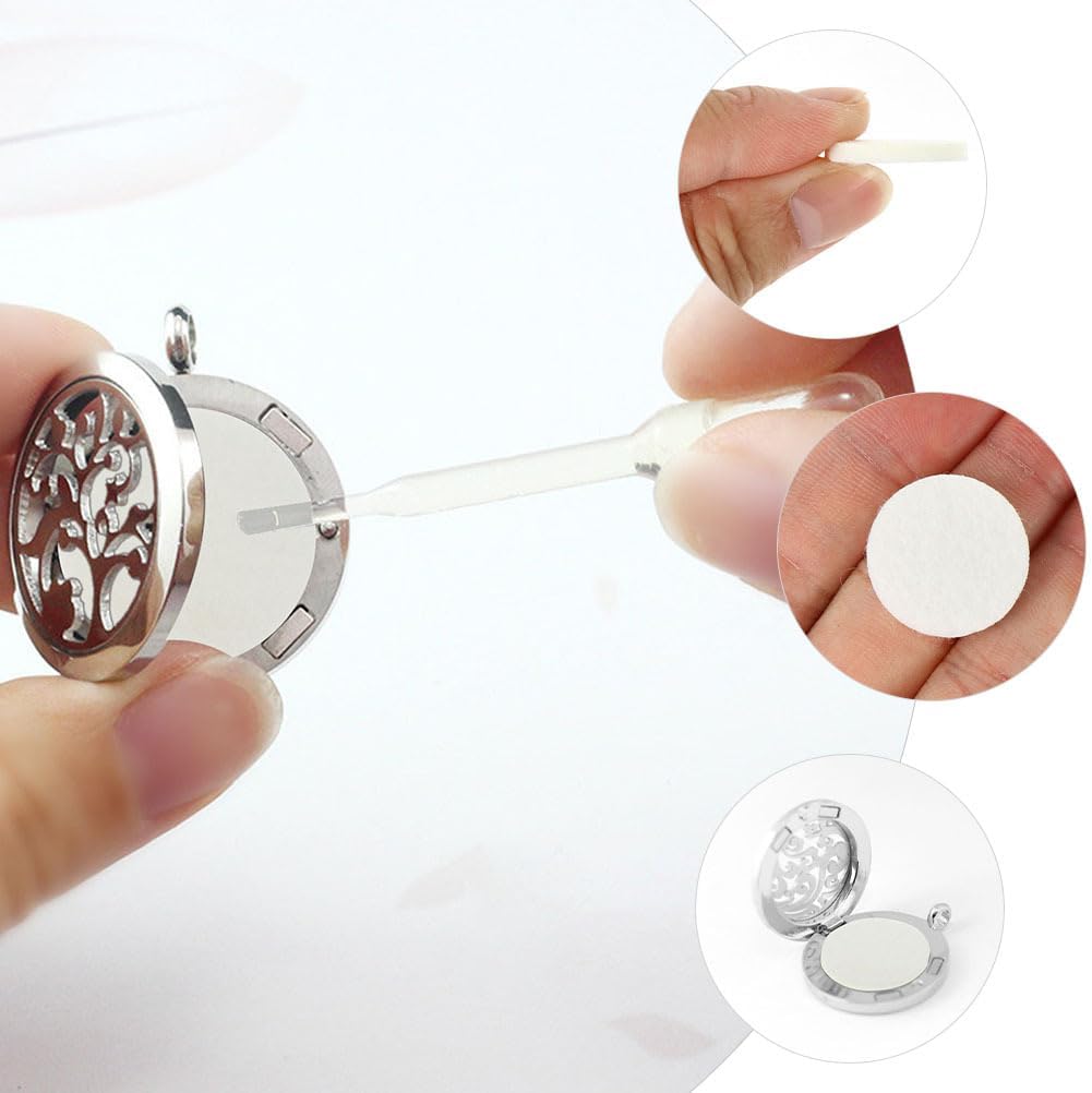 Healifty 100Pcs Round Diffuser Locket Pads