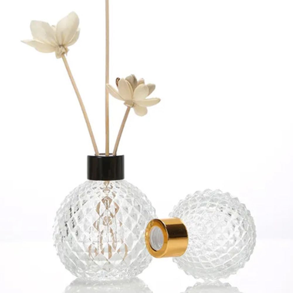 200ml Clear Glass Diffuser Bottle with Gold Cap