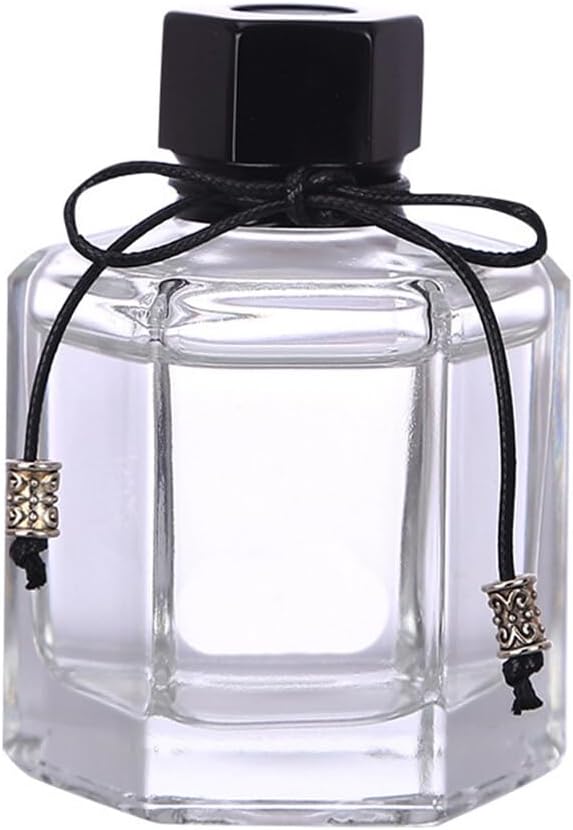 120ML Clear Glass Diffuser Jar with Inner and Outer Cap