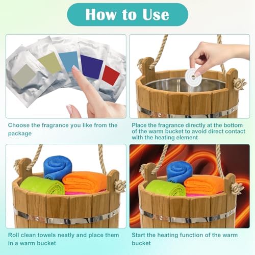 32PCS Scented Towel Warmers with 8 Scents