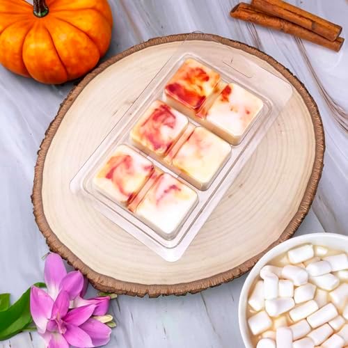 DaVoice Fall Wax Melts Soy Wax Blend - 6 Cubes Pumpkin Vanilla Marshmallow Scent