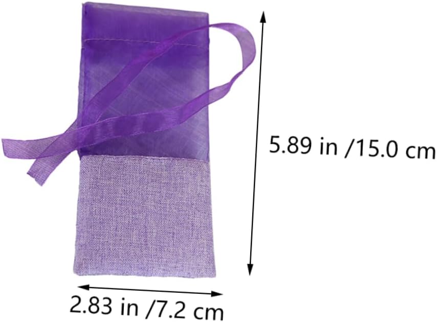 24Pcs Lavender Sachet Bags Premium Gauze Drawstring Pouches for Closets Drawers