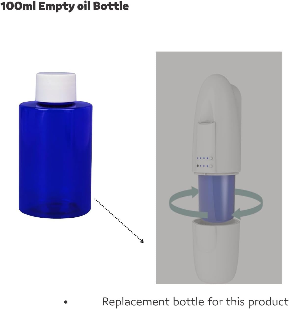 100ml Empty Scent Diffuser Bottle - Blue Plastic