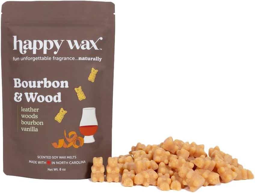 Happy Wax Bourbon Wood Scented Bear Wax Melts