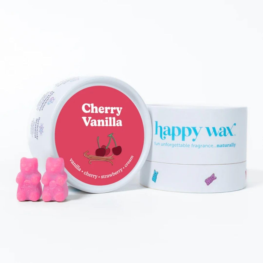 Happy Wax Cherry Vanilla Scented Bear Wax Melts - 4 oz Tin