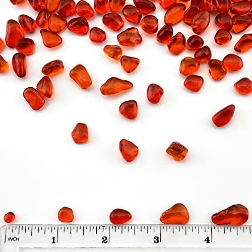 CYS EXCEL Red Orange Glass Vase Filler 10 LBS