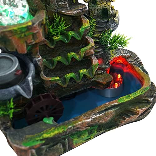 Genseino Rockery Fountain with LED Lights and Atomizer