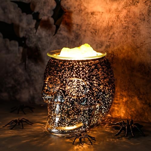 Halloween Skull Wax Melter with LED Light