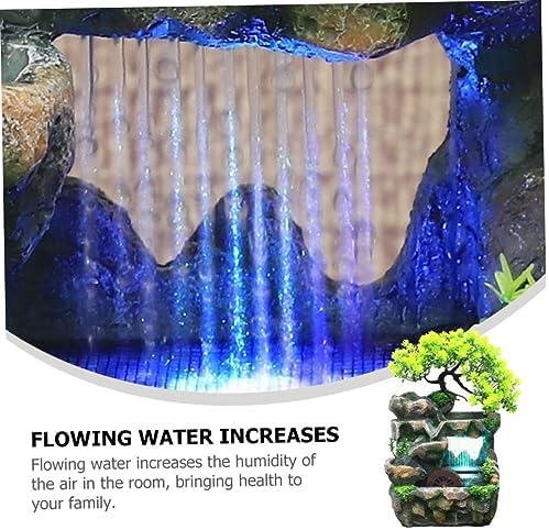 LIFKOME Tabletop Fountain Waterfall Indoor Decor