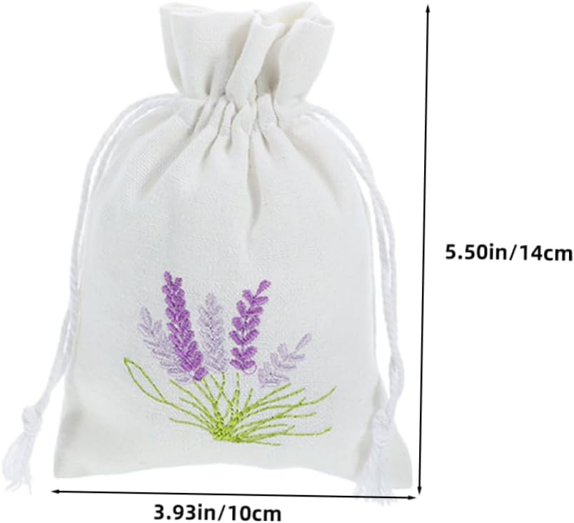 GLEAVI 4Pcs Lavender Drawstring Sachet Bags for Home Organizing