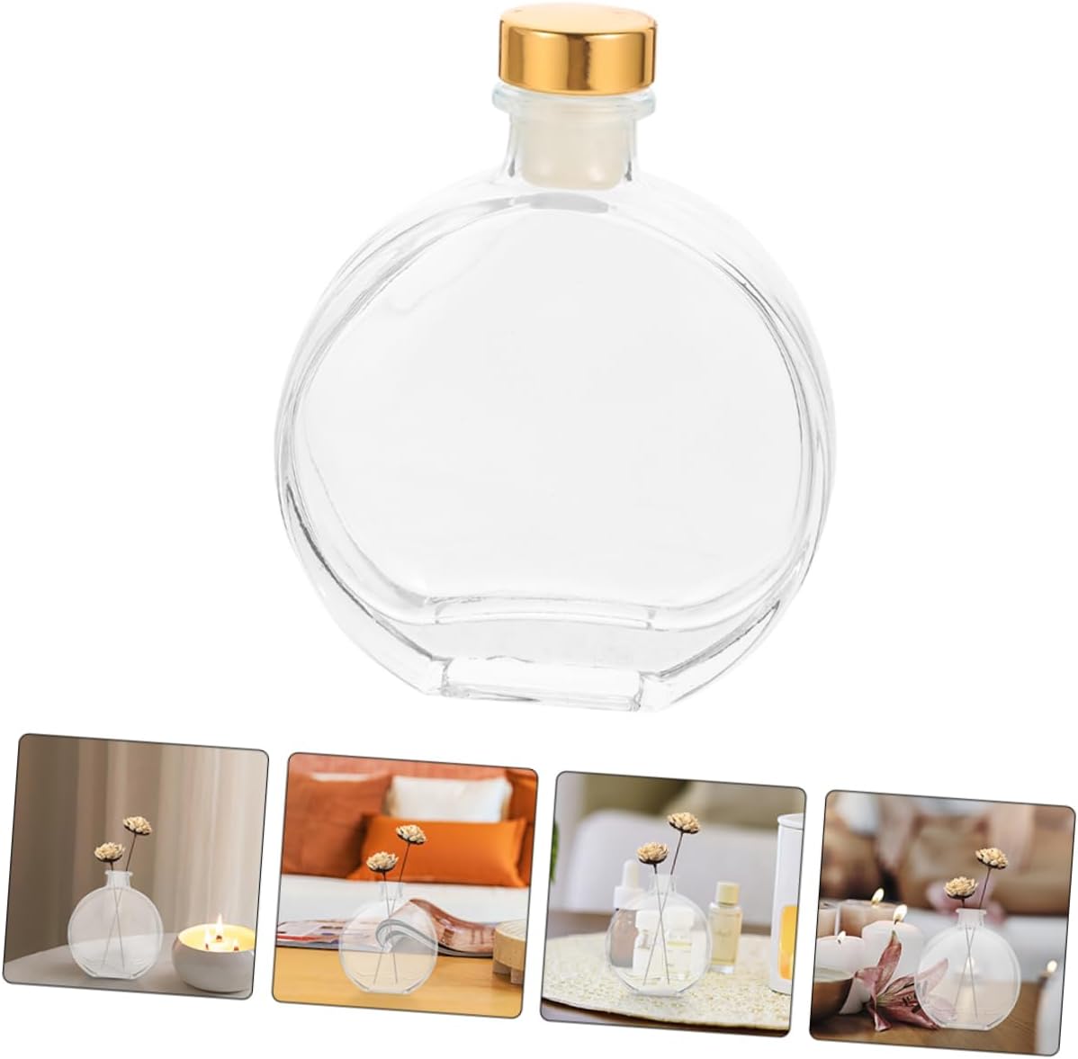 5pcs Transparent Glass Diffuser Bottle for Home Fragrance