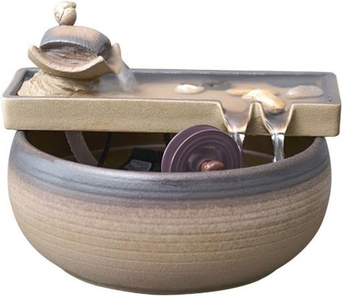 Ceramic Water Fountain for Wealth and Zen Decor