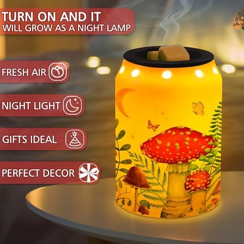 TEDDROP Mushroom Wax Melt Warmer Decor