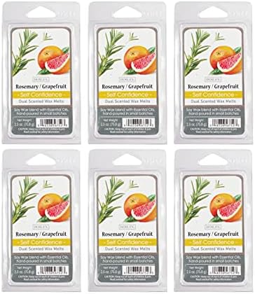 Hosley Set of 6 Rosemary Grapefruit Wax Melts - 25 oz Each