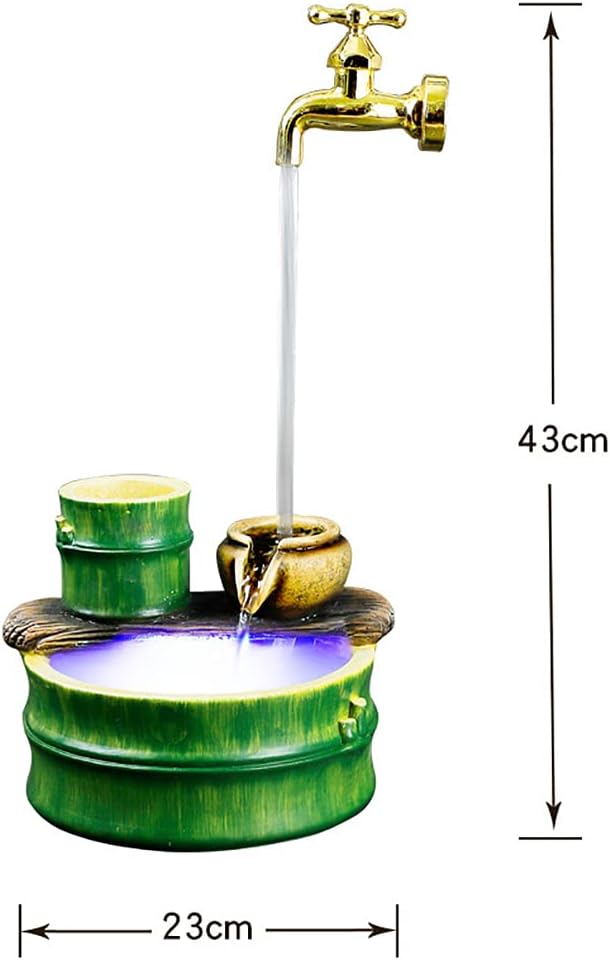 Relaxation Tabletop Fountain with LED Lights and Humidifier