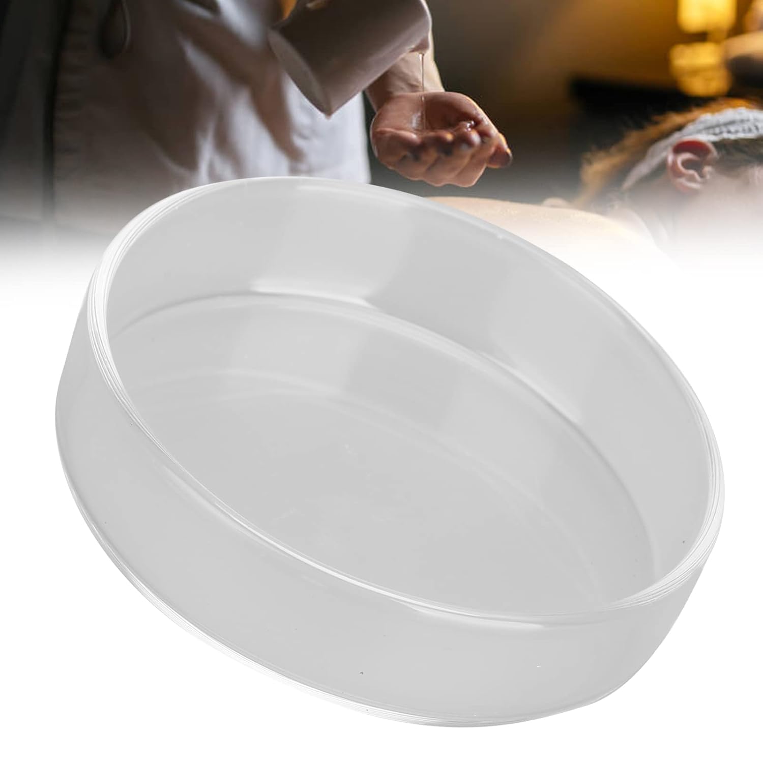 Zjchao Round Glass Aroma Warmer Dish Tray