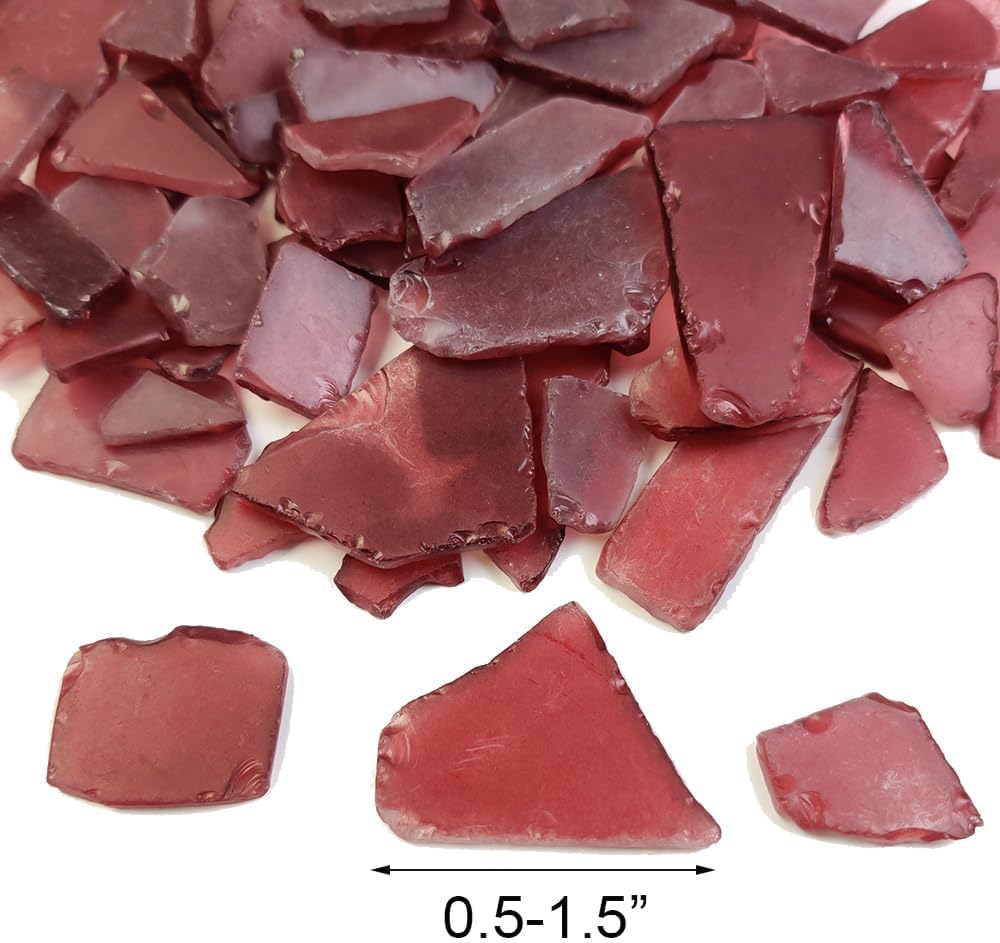 HappyFiller Tumbled Sea Glass 40 OZ Frosted Decor Stones
