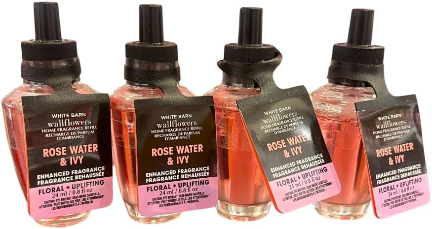 Bath Body Works Rose Water Ivy Wallflowers Refill 4-Pack