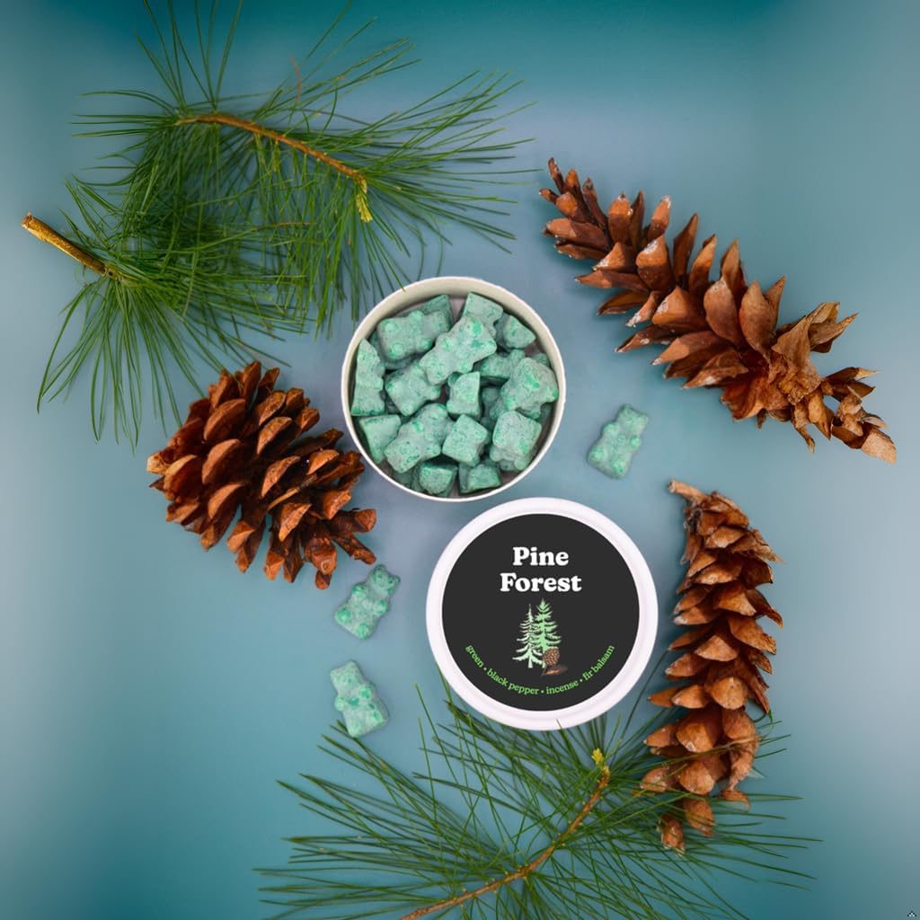 Happy Wax Pine Forest Scented Bear Wax Melts 4 oz Tin