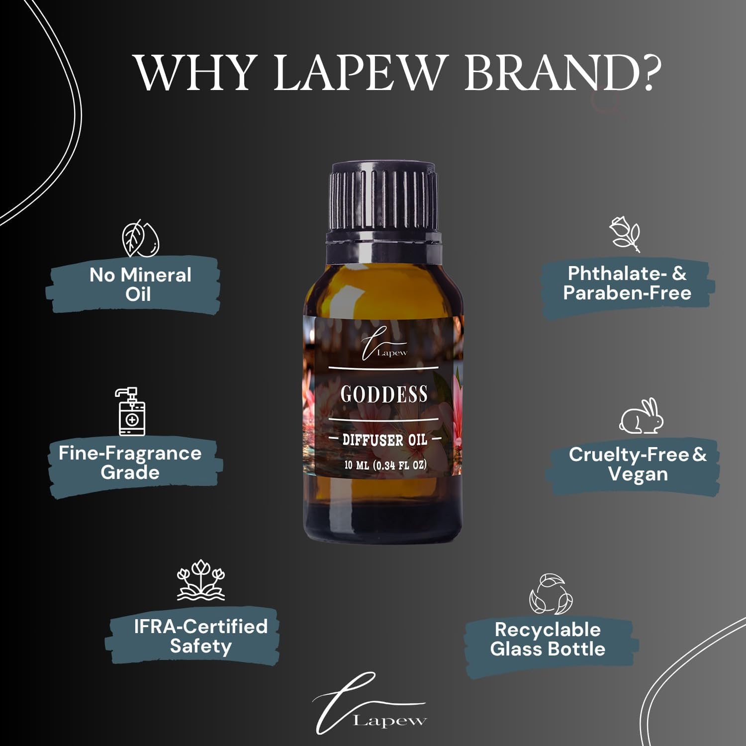 Lapew Diffuser Oil Goddess Scent 10 mL Luxury Fragrance