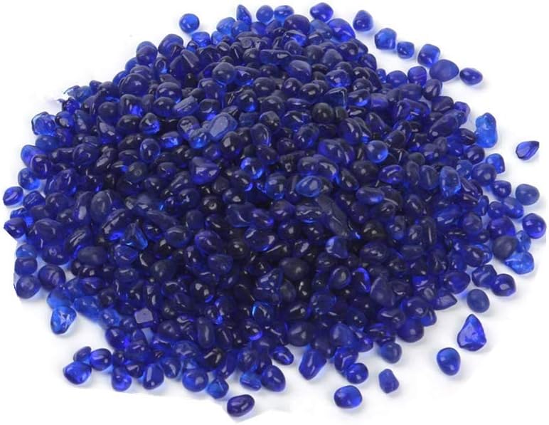 Decorative Glass Stones 1Lb Navy Blue Vase Filler