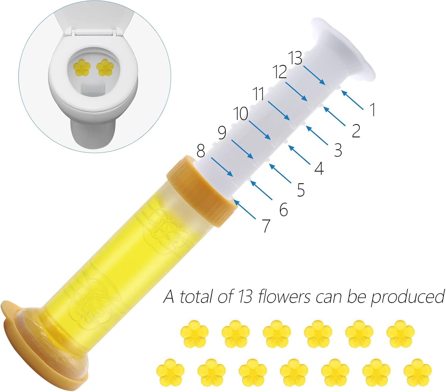 Flower Scent Toilet Gel Stamp Refills 4PCS