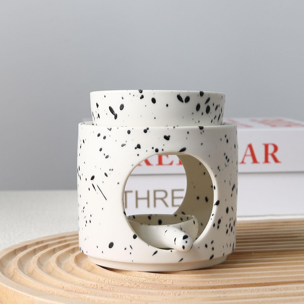 Ceramic Fragrance Lamp with Tea Light Holder Aroma Diffuser