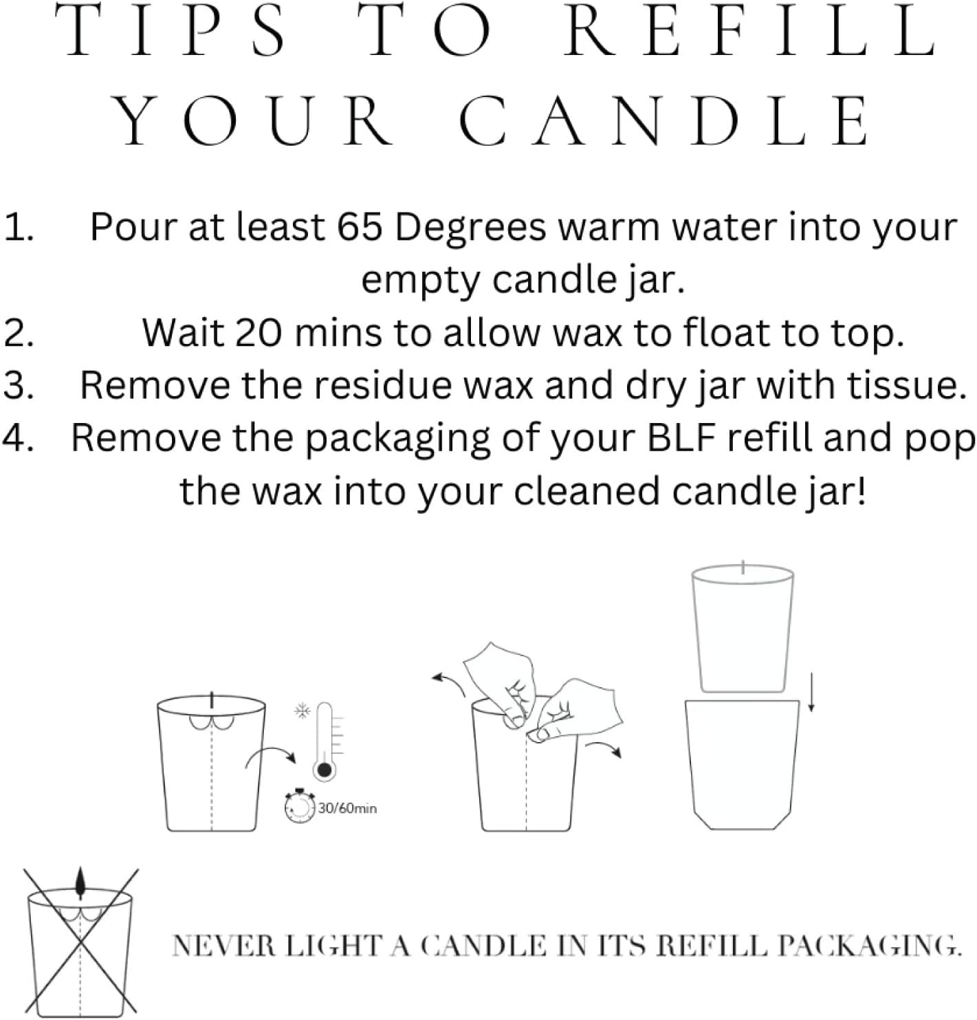 French-Made Scented Candle Refill - Cloudy Musk