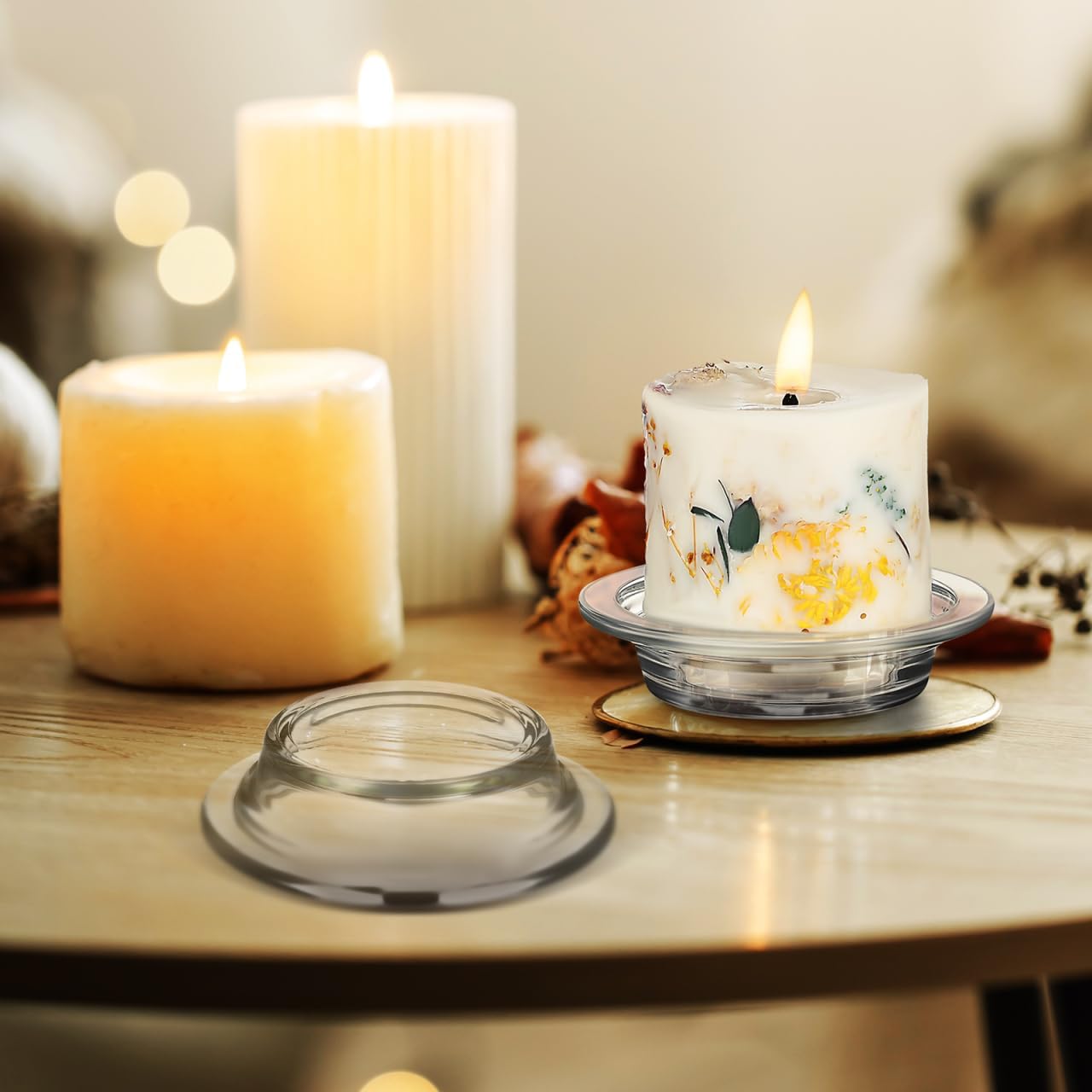 Gatuida 2pcs Glass Fragrant Oil Warmer
