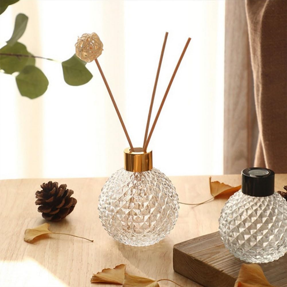 200ml Clear Glass Diffuser Bottle with Gold Cap