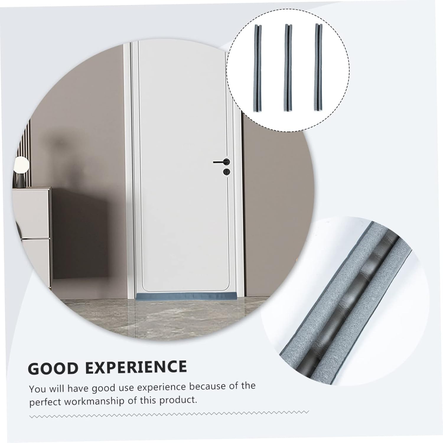 3Pcs Door Draft Stopper for Weather Sealing and Noise Reduction