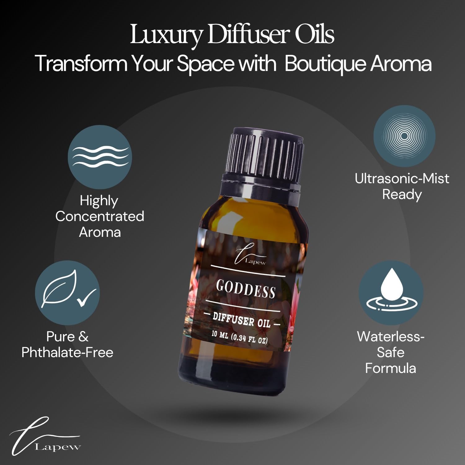 Lapew Diffuser Oil Goddess Scent 10 mL Luxury Fragrance
